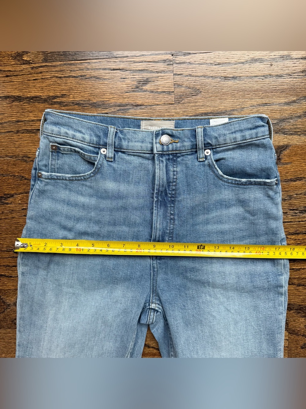 Everlane The Way High Slim Womens Crop Denim Jeans Light Blue Size 28 - Picture 7 of 11